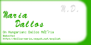 maria dallos business card